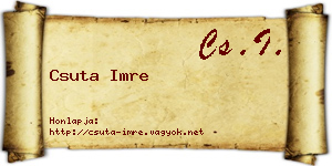 Csuta Imre névjegykártya